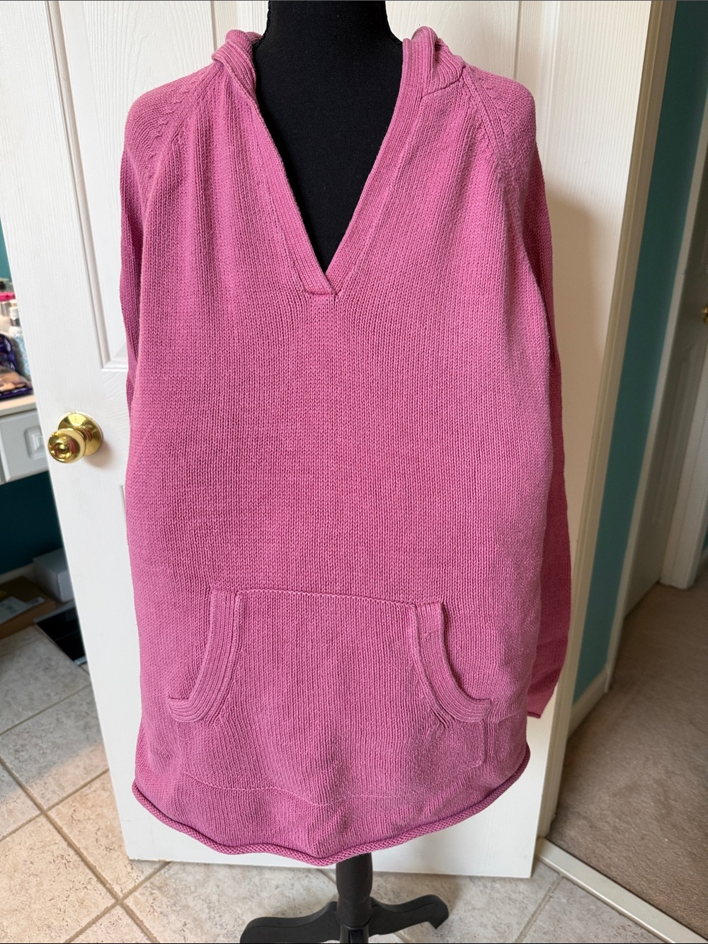 Oh Baby by Motherhood Dusty Rose Hooded Knit Pullover